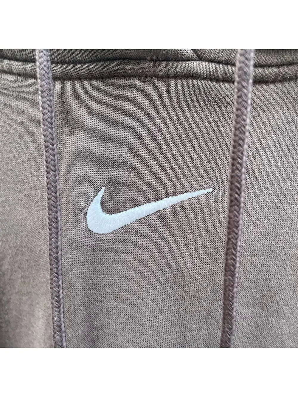 Y2K brown Nike center swoosh hoodie | size XS